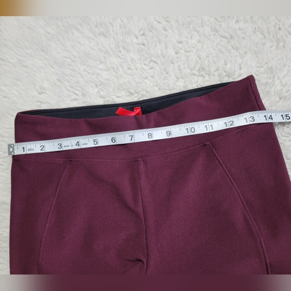 SPANX Micro Rib Knit Control Top Skimmer Leggings Rich Plum Purple 7/8 Medium - Picture 7 of 9